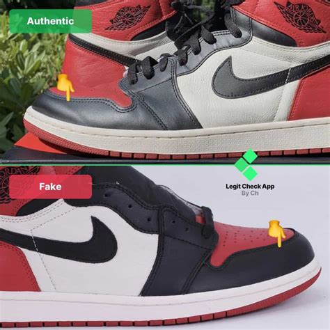 nike air jordan 1 bred toe fake|jordan 1s toe check.